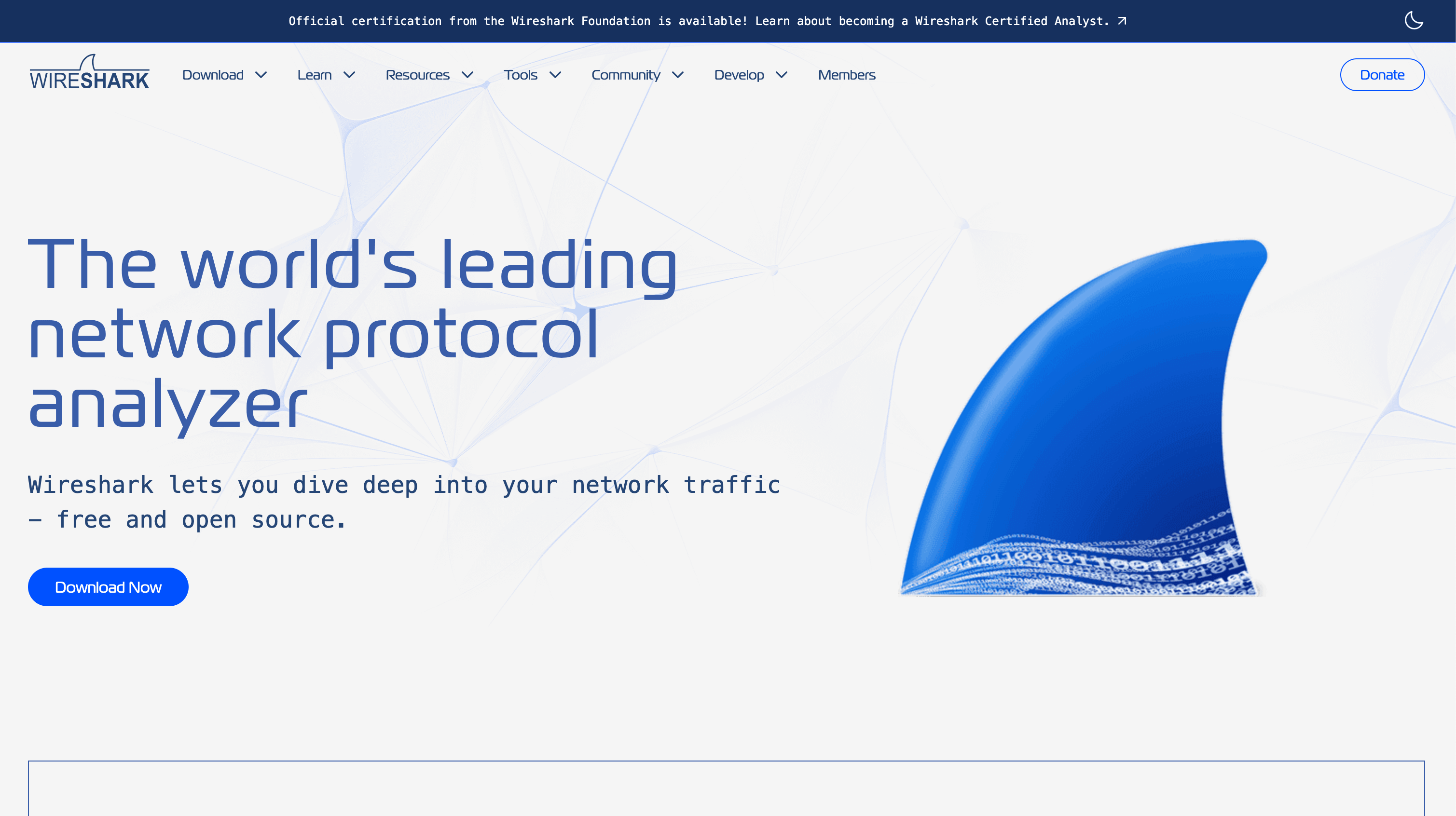 Wireshark website screenshot